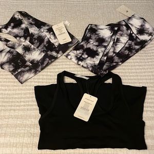 BNWT- Fabletics-Size M leggings, Size M sports bra, and Size M racer back tank